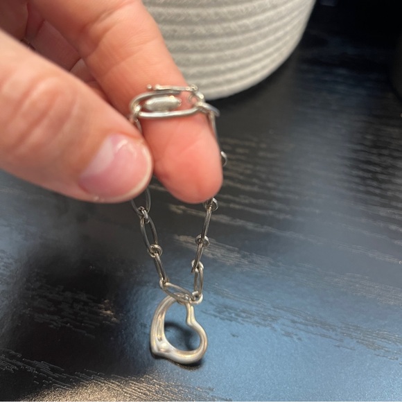 Tiffany & Co. heart chain bracelet Elsa Peretti sterling silver